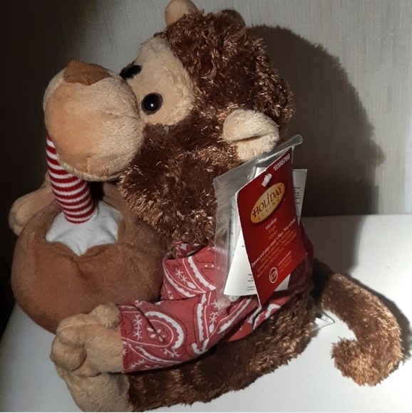 NEW W/ 3 TAGS MUSICAL DANCING STUFFED ANIMAL MONKEY, PLAYS MUSIC - Picture 2 of 7
